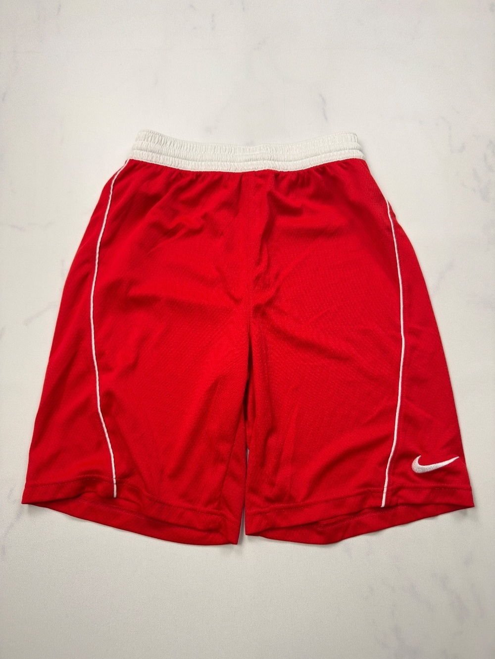 Nike Athletic Shorts Dri-FIT Red White Trim - Boys XL